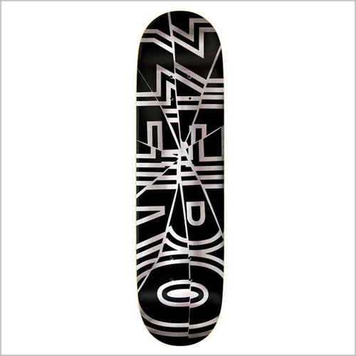 geroosterd brood Verminderen Durven Zero Skateboards 'Bold Shattered Black Silver' 8" Deck